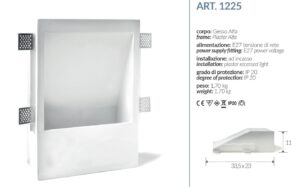 Faretto da incasso in gesso ART. 1225 - immagine 3