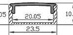 Profilo in alluminio per LED strip 20 mm – Con Cover Milky - immagine 3
